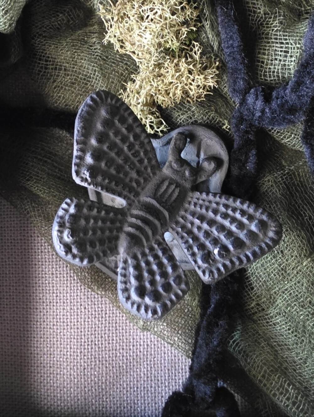 Vintage Cast Iron Butterfly Book Clip